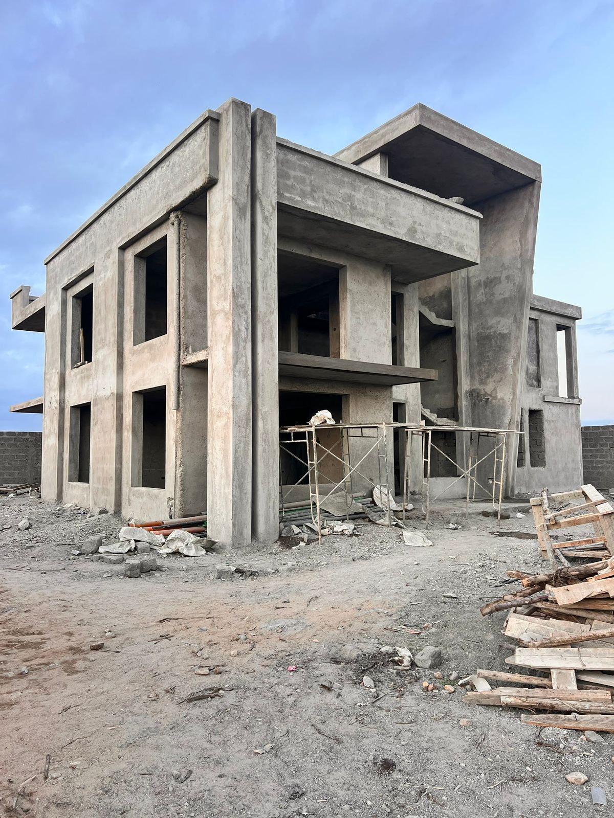 Construction professionals on site